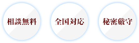 相談無料・全国対応・秘密厳守